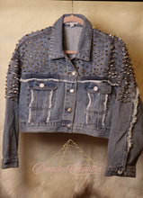 Load image into Gallery viewer, brandedcle boss life jacket - cropped jean jacket